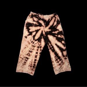 Bleach tie dyed pants